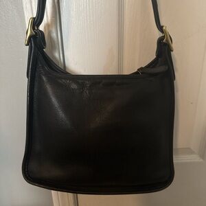 Coach Black Leather Shoulder Bag